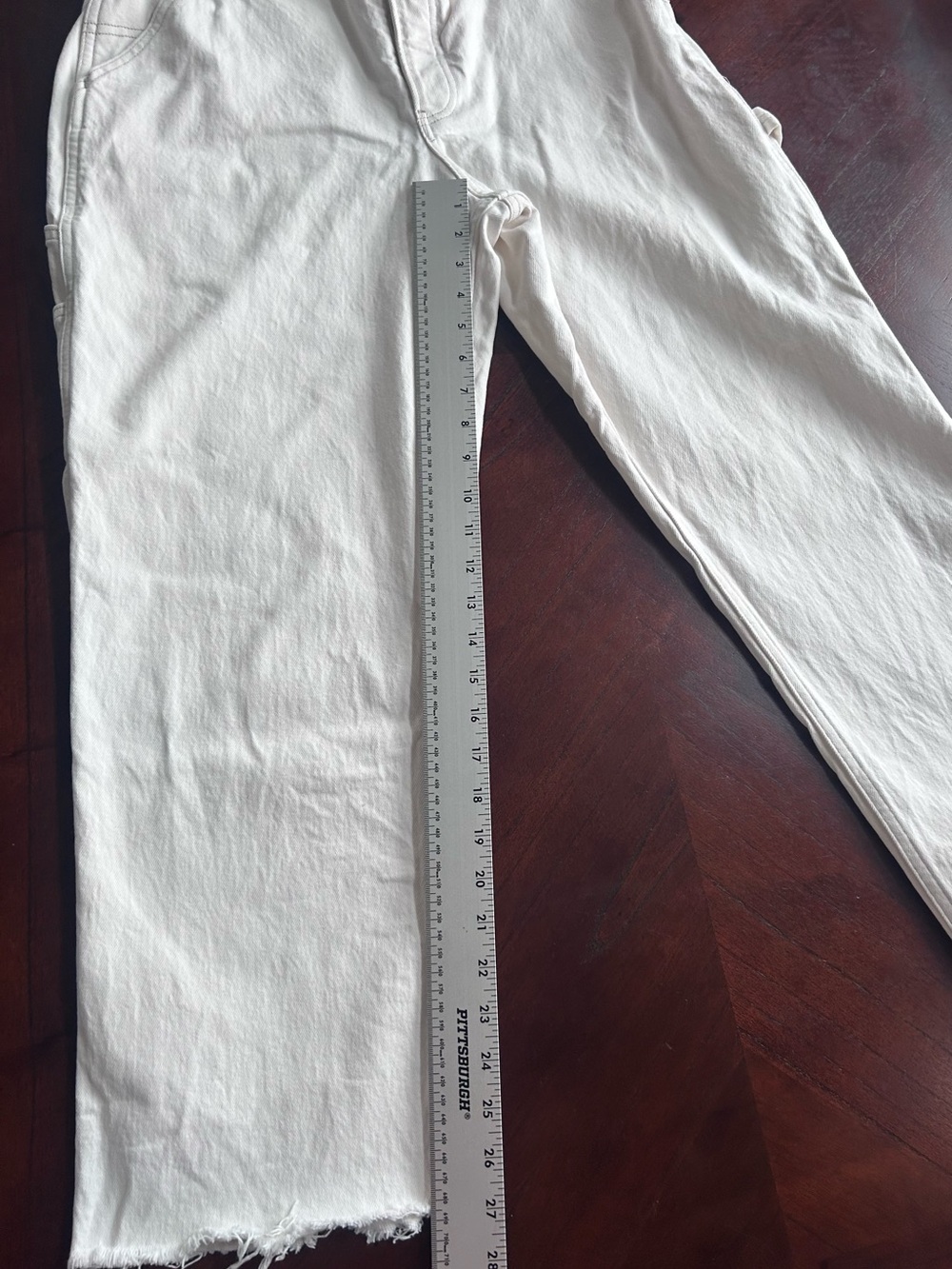 Abercrombie & Fitch Curve Love White Denim Straight High Rise Jeans 30/10R - Picture 4 of 10